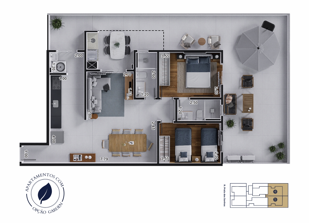 Apartamentos Garden 14 e 15 Residencial Azure